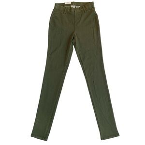 Time and Tru Jeggings Olive Green Women’s Size XS Len 28 Stretch Fabric Slim Fit